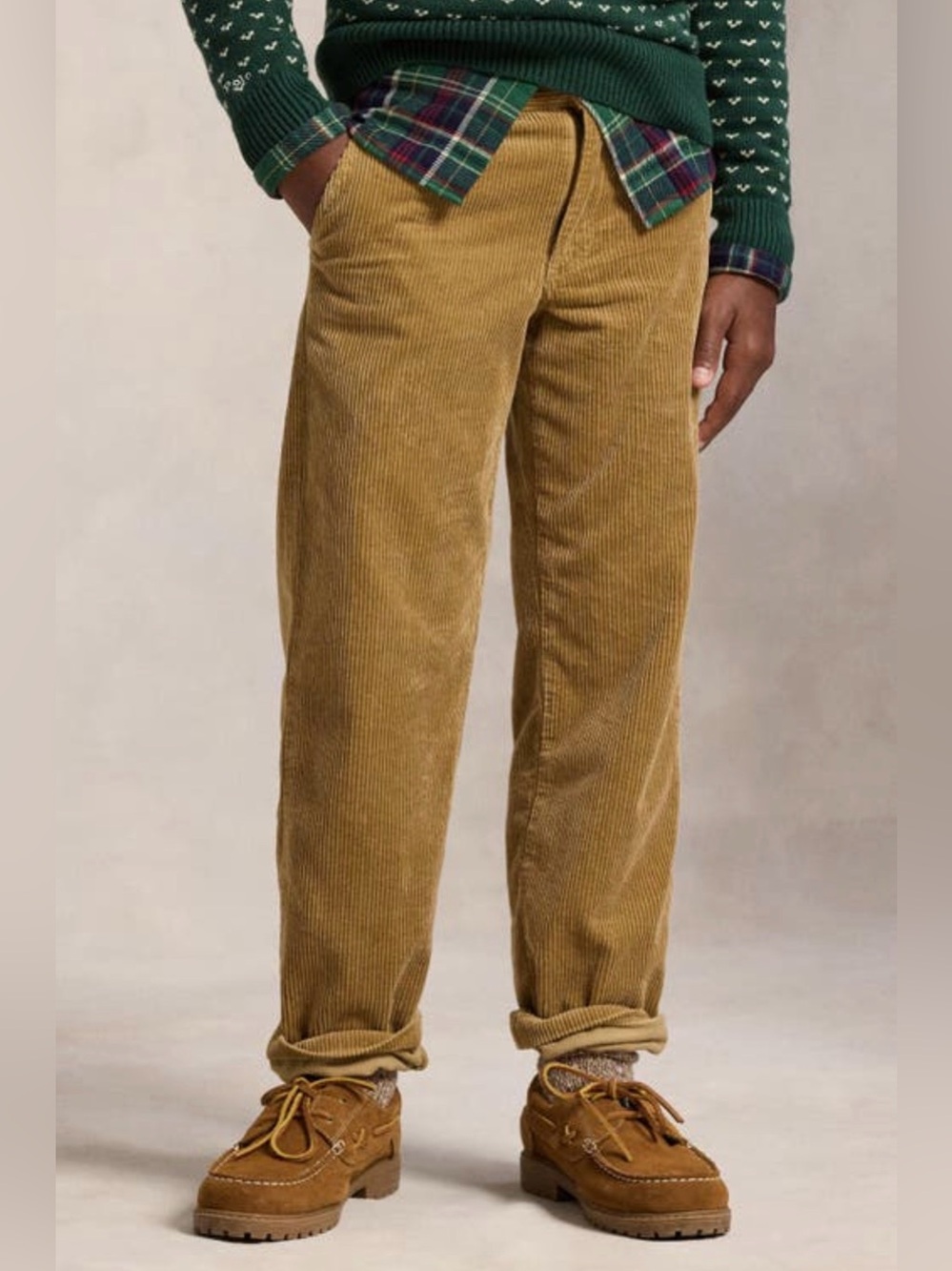 Polo by Ralph Lauren Boy’s Corduroy Straight Leg Pants in Brown, Size 16